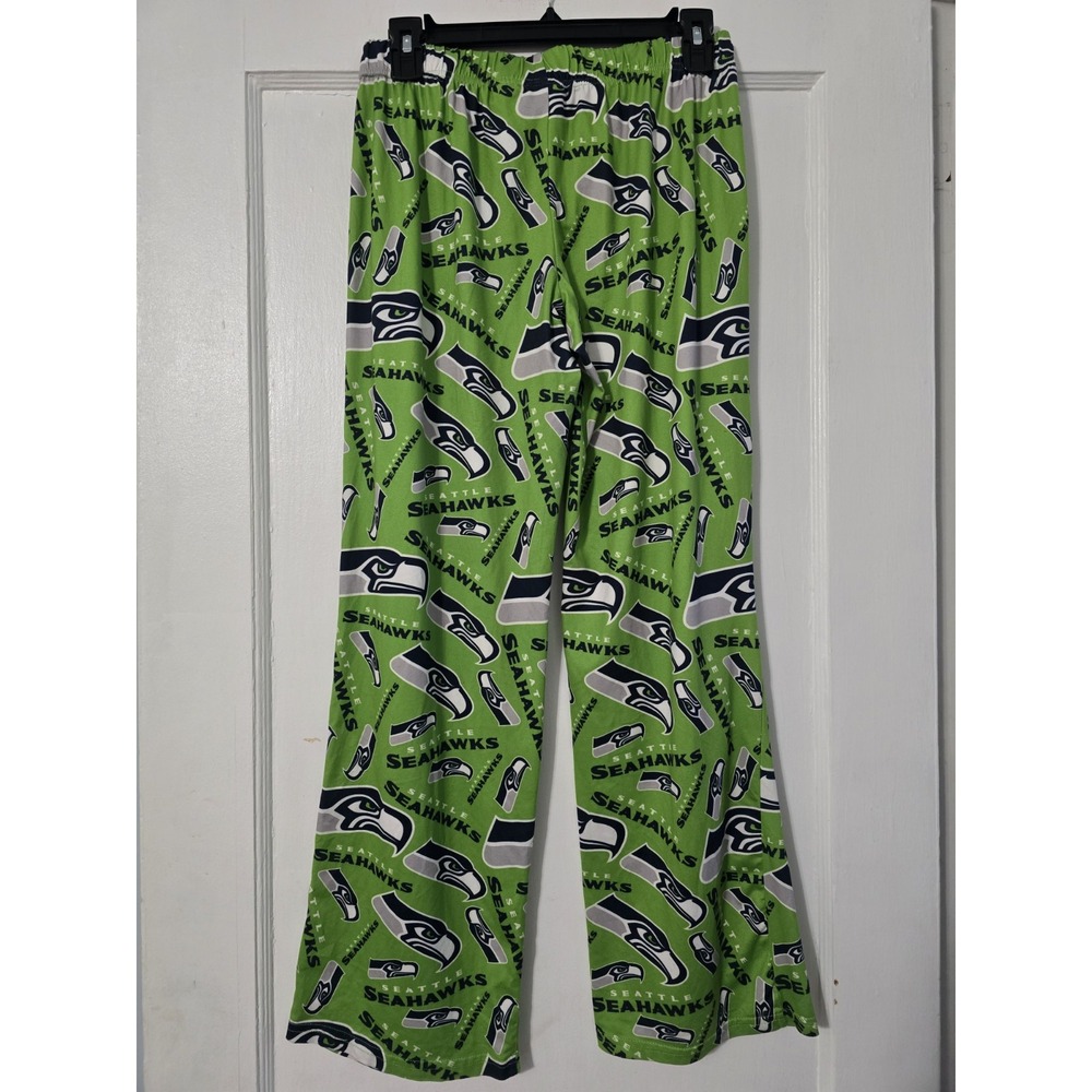 Seattle Seahawks NFL Team Apparel Unisex Flannel Pajama Bottoms Drawstring Small - Picture 2 of 5